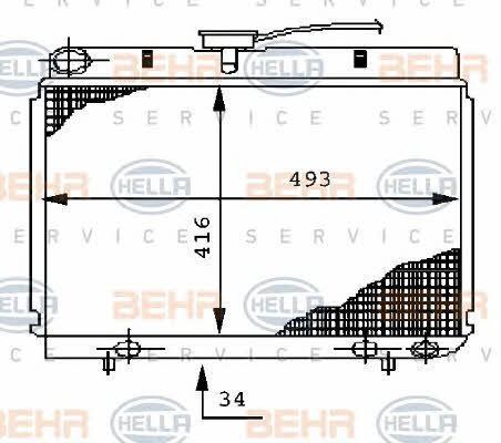 Behr-Hella 8MK 376 710-541 Радиатор охлаждения двигателя 8MK376710541: Отличная цена - Купить в Польше на 2407.PL!