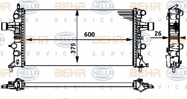 Behr-Hella 8MK 376 710-661 Радиатор охлаждения двигателя 8MK376710661: Отличная цена - Купить в Польше на 2407.PL!