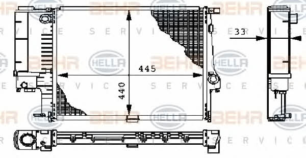 Behr-Hella 8MK 376 711-084 Radiator, engine cooling 8MK376711084: Buy near me at 2407.PL in Poland at an Affordable price!