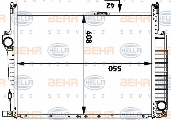 Kühler motorkühlung Behr-Hella 8MK 376 712-211