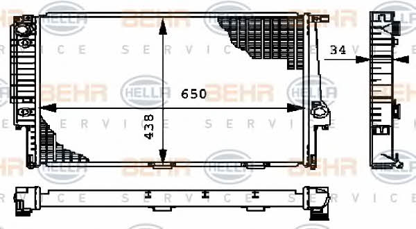Радиатор охлаждения двигателя Behr-Hella 8MK 376 712-374