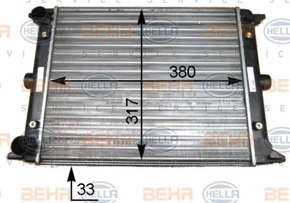 Радіатор охолодження двигуна Behr-Hella 8MK 376 715-211
