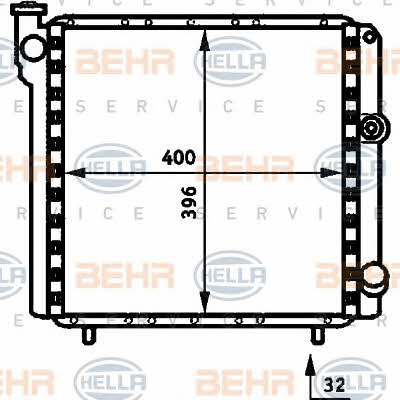 Радіатор охолодження двигуна Behr-Hella 8MK 376 716-661