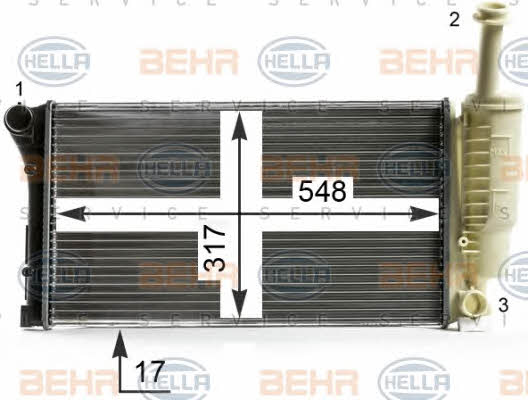 Chłodnica, układ chłodzenia silnika Behr-Hella 8MK 376 700-281