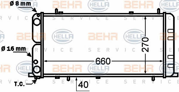 Behr-Hella 8MK 376 705-731 Радиатор охлаждения двигателя 8MK376705731: Отличная цена - Купить в Польше на 2407.PL!