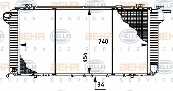 Behr-Hella 8MK 376 706-281 Radiator, engine cooling 8MK376706281: Buy near me at 2407.PL in Poland at an Affordable price!