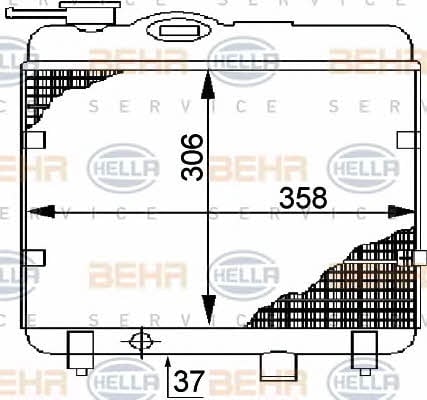 Behr-Hella 8MK 376 706-301 Radiator, engine cooling 8MK376706301: Buy near me at 2407.PL in Poland at an Affordable price!