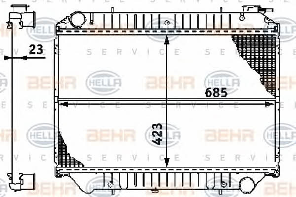 Радиатор охлаждения двигателя Behr-Hella 8MK 376 706-451