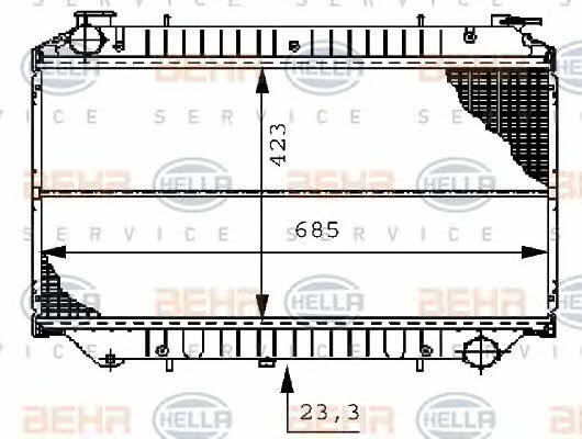 Behr-Hella 8MK 376 706-531 Radiator, engine cooling 8MK376706531: Buy near me in Poland at 2407.PL - Good price!