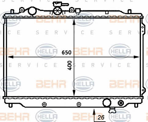 Behr-Hella 8MK 376 706-711 Radiator, engine cooling 8MK376706711: Buy near me at 2407.PL in Poland at an Affordable price!