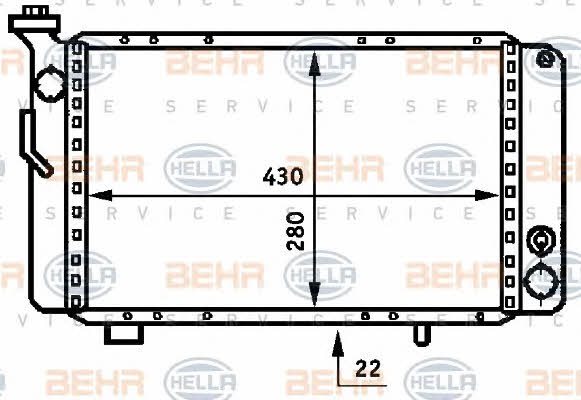 Behr-Hella 8MK 376 707-131 Chłodnica, układ chłodzenia silnika 8MK376707131: Dobra cena w Polsce na 2407.PL - Kup Teraz!