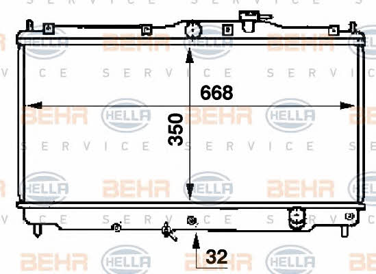 Behr-Hella 8MK 376 707-351 Радиатор охлаждения двигателя 8MK376707351: Отличная цена - Купить в Польше на 2407.PL!