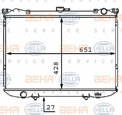 Behr-Hella 8MK 376 707-521 Chłodnica, układ chłodzenia silnika 8MK376707521: Dobra cena w Polsce na 2407.PL - Kup Teraz!