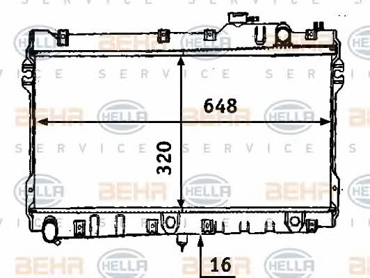 Behr-Hella 8MK 376 707-541 Radiator, engine cooling 8MK376707541: Buy near me in Poland at 2407.PL - Good price!