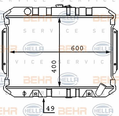 Behr-Hella 8MK 376 707-581 Radiator, engine cooling 8MK376707581: Buy near me at 2407.PL in Poland at an Affordable price!