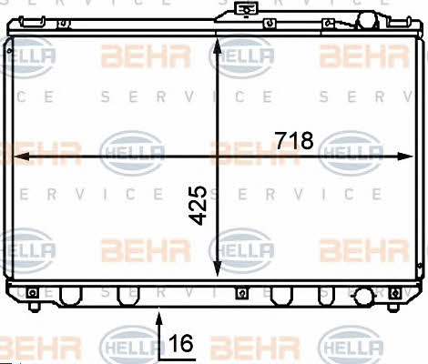 Kühler motorkühlung Behr-Hella 8MK 376 707-731