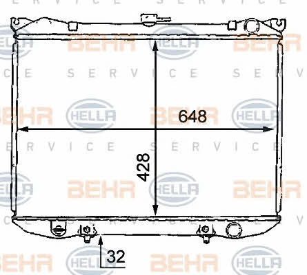 Chłodnica, układ chłodzenia silnika Behr-Hella 8MK 376 707-751