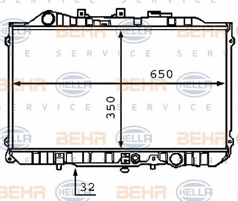 Behr-Hella 8MK 376 708-051 Радиатор охлаждения двигателя 8MK376708051: Отличная цена - Купить в Польше на 2407.PL!