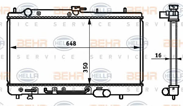 Behr-Hella 8MK 376 708-061 Chłodnica, układ chłodzenia silnika 8MK376708061: Dobra cena w Polsce na 2407.PL - Kup Teraz!