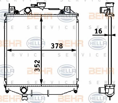 Behr-Hella 8MK 376 708-201 Радиатор охлаждения двигателя 8MK376708201: Отличная цена - Купить в Польше на 2407.PL!