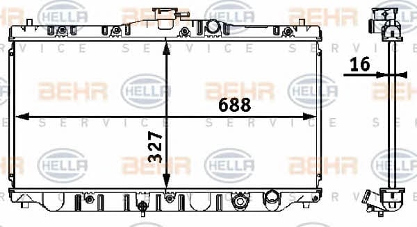 Behr-Hella 8MK 376 708-211 Радиатор охлаждения двигателя 8MK376708211: Отличная цена - Купить в Польше на 2407.PL!