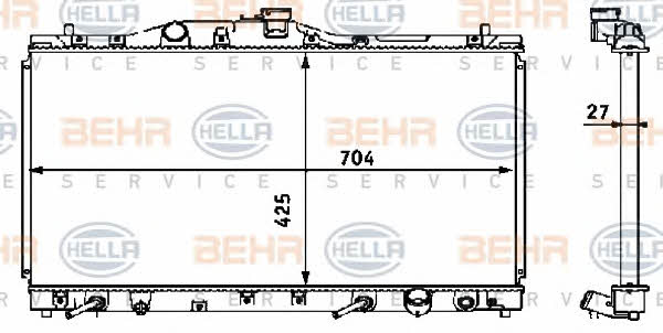 Behr-Hella 8MK 376 708-371 Радиатор охлаждения двигателя 8MK376708371: Отличная цена - Купить в Польше на 2407.PL!
