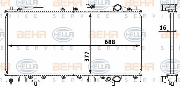 Behr-Hella 8MK 376 708-401 Радіатор охолодження двигуна 8MK376708401: Приваблива ціна - Купити у Польщі на 2407.PL!