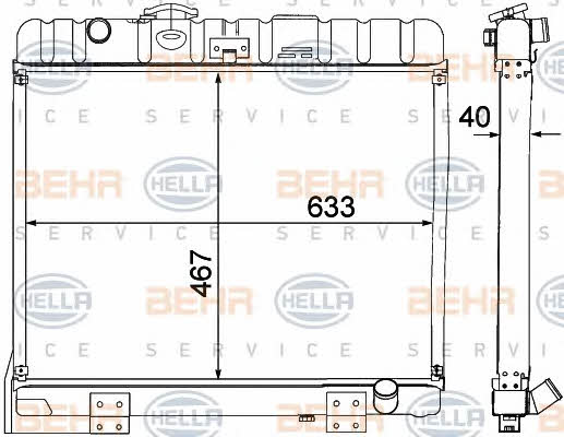 Chłodnica, układ chłodzenia silnika Behr-Hella 8MK 376 709-361