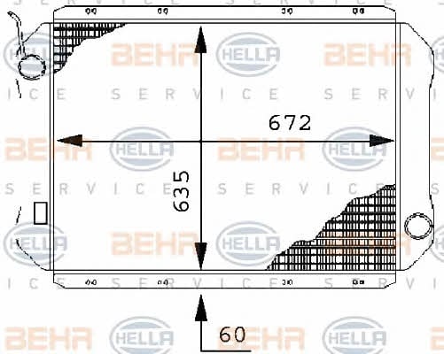 Behr-Hella 8MK 376 709-611 Радиатор охлаждения двигателя 8MK376709611: Отличная цена - Купить в Польше на 2407.PL!
