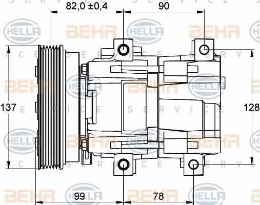 Kompressor klimaanlage Behr-Hella 8FK 351 113-281
