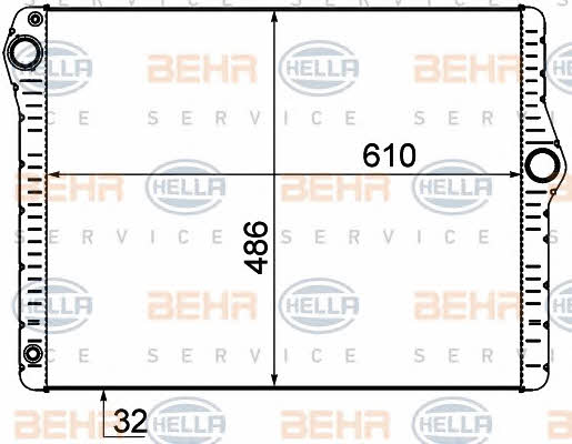 Behr-Hella 8MK 376 777-304 Chłodnica, układ chłodzenia silnika 8MK376777304: Dobra cena w Polsce na 2407.PL - Kup Teraz!