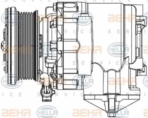Behr-Hella 8FK 351 334-331 Compressor, air conditioning 8FK351334331: Buy near me in Poland at 2407.PL - Good price!