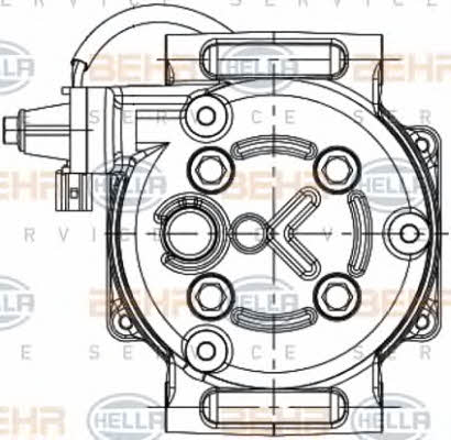 Компрессор кондиционера Behr-Hella 8FK 351 334-341