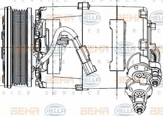 Behr-Hella 8FK 351 334-361 Compressor, air conditioning 8FK351334361: Buy near me in Poland at 2407.PL - Good price!