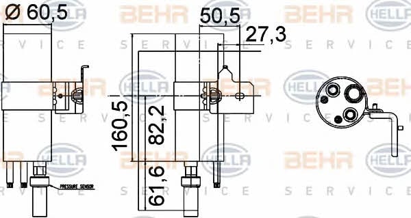 Behr-Hella 8FT 351 335-251 Осушитель кондиционера 8FT351335251: Отличная цена - Купить в Польше на 2407.PL!