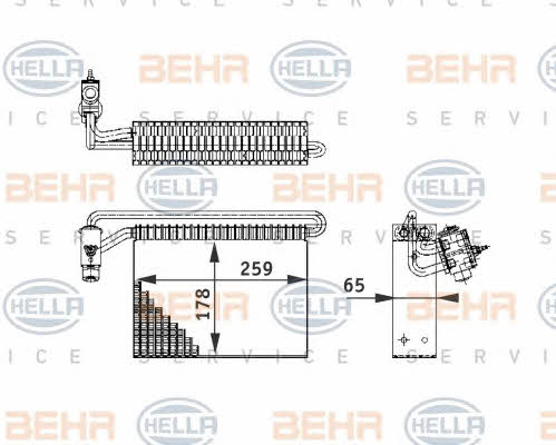 Behr-Hella 8FV 351 210-721 Испаритель 8FV351210721: Отличная цена - Купить в Польше на 2407.PL!