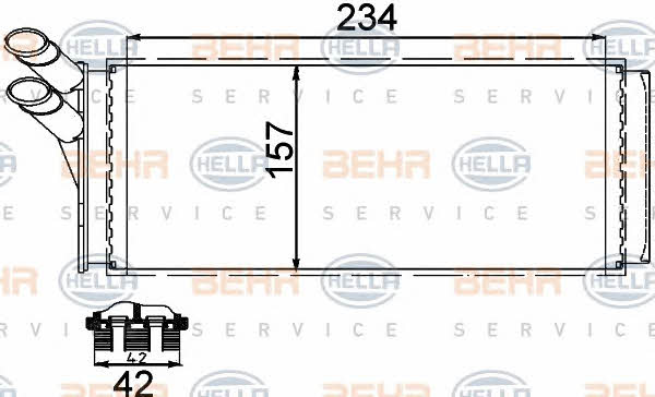 Behr-Hella 8FH 351 311-421 Радиатор отопителя салона 8FH351311421: Отличная цена - Купить в Польше на 2407.PL!