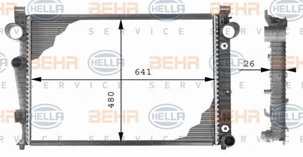 Behr-Hella 8MK 376 710-281 Radiator, engine cooling 8MK376710281: Buy near me at 2407.PL in Poland at an Affordable price!