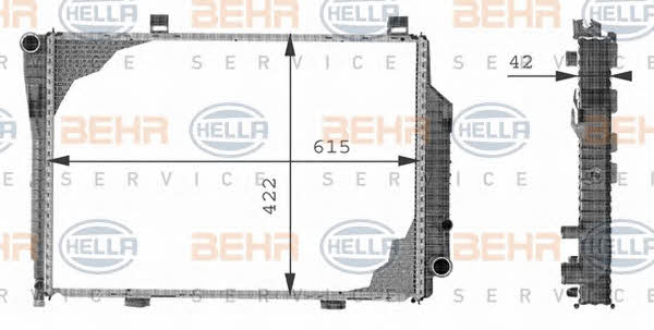 Behr-Hella 8MK 376 710-351 Радиатор охлаждения двигателя 8MK376710351: Отличная цена - Купить в Польше на 2407.PL!