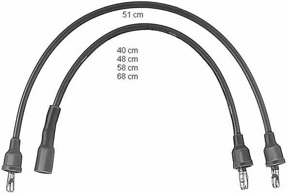  ZEF571 Ignition cable kit ZEF571: Buy near me in Poland at 2407.PL - Good price!