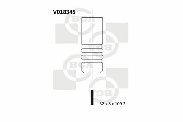 BGA V018345 Клапан выпускной V018345: Купить в Польше - Отличная цена на 2407.PL!