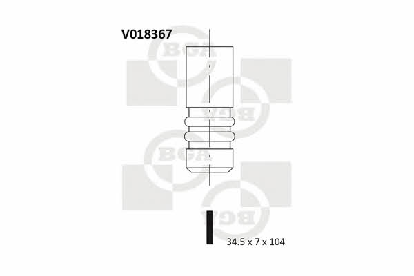 BGA V018367 Intake valve V018367: Buy near me in Poland at 2407.PL - Good price!