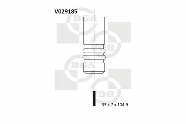 BGA V029185 Клапан впускний V029185: Приваблива ціна - Купити у Польщі на 2407.PL!
