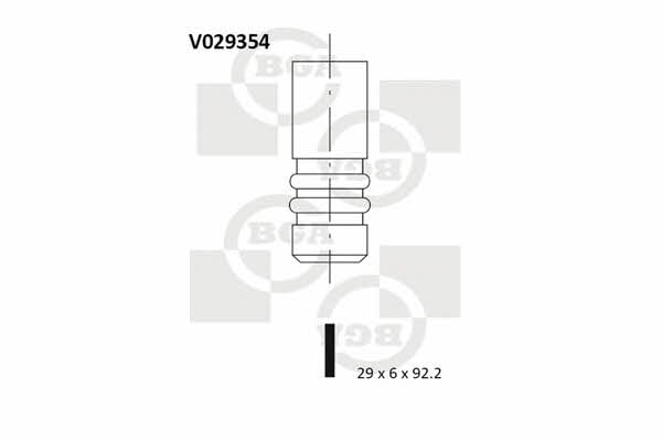 BGA V029354 Клапан выпускной V029354: Отличная цена - Купить в Польше на 2407.PL!