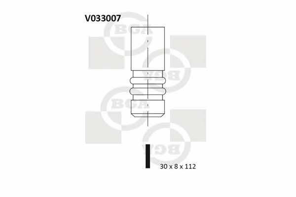 BGA V033007 Клапан выпускной V033007: Отличная цена - Купить в Польше на 2407.PL!