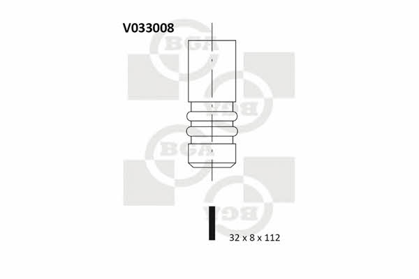 BGA V033008 Клапан выпускной V033008: Отличная цена - Купить в Польше на 2407.PL!