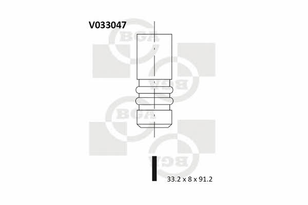 BGA V033047 Клапан выпускной V033047: Отличная цена - Купить в Польше на 2407.PL!