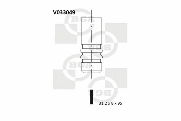 BGA V033049 Клапан випускний V033049: Купити у Польщі - Добра ціна на 2407.PL!