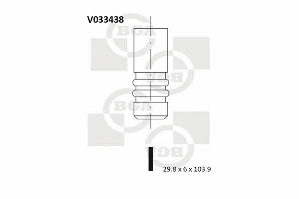 BGA V033438 Клапан випускний V033438: Купити у Польщі - Добра ціна на 2407.PL!