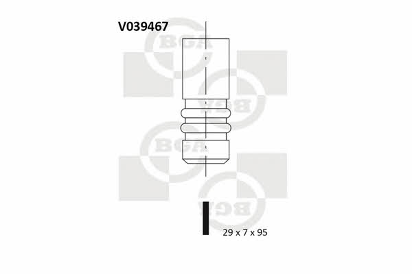 BGA V039467 Клапан выпускной V039467: Отличная цена - Купить в Польше на 2407.PL!